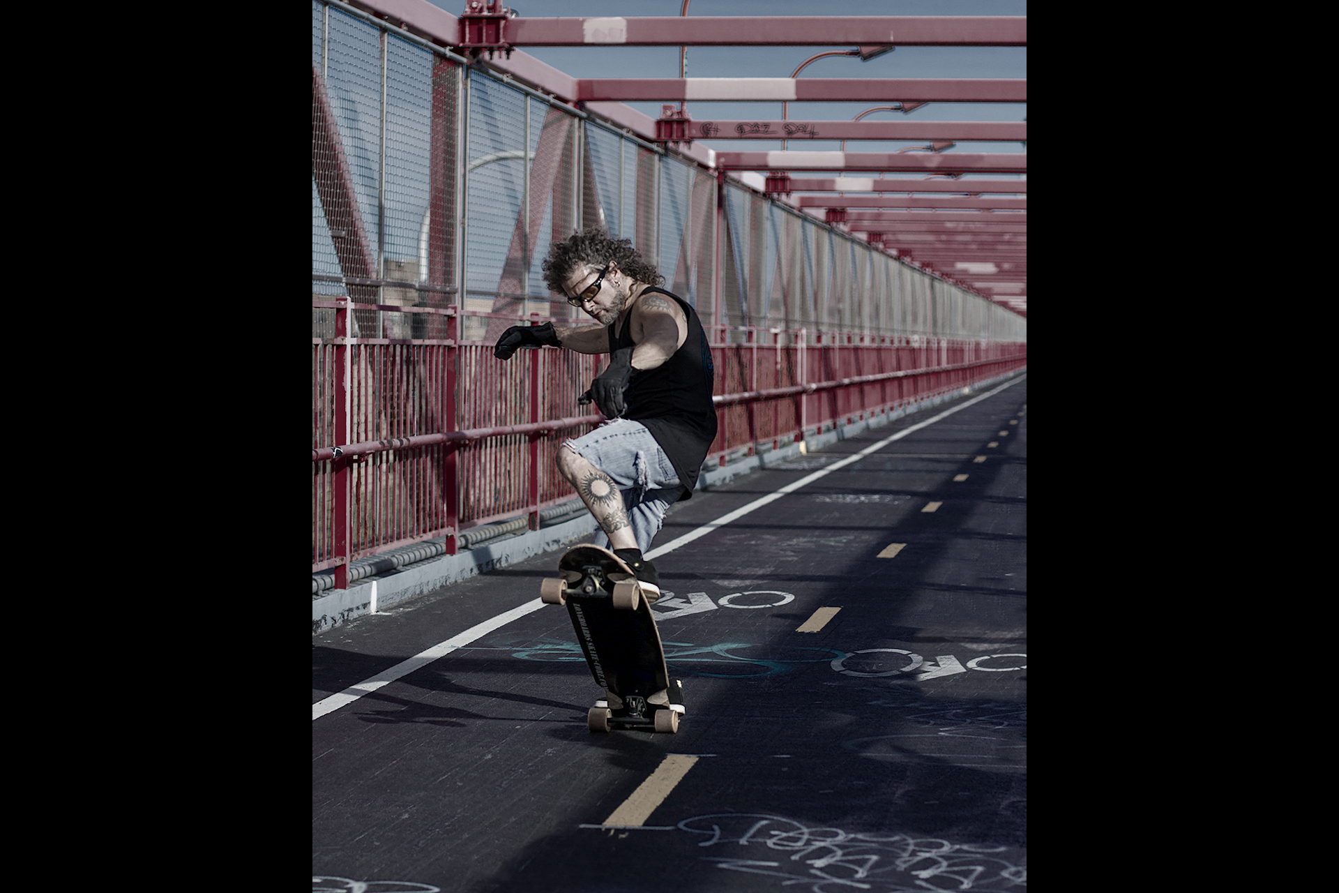 skateboarder, Williamsburg Bridge