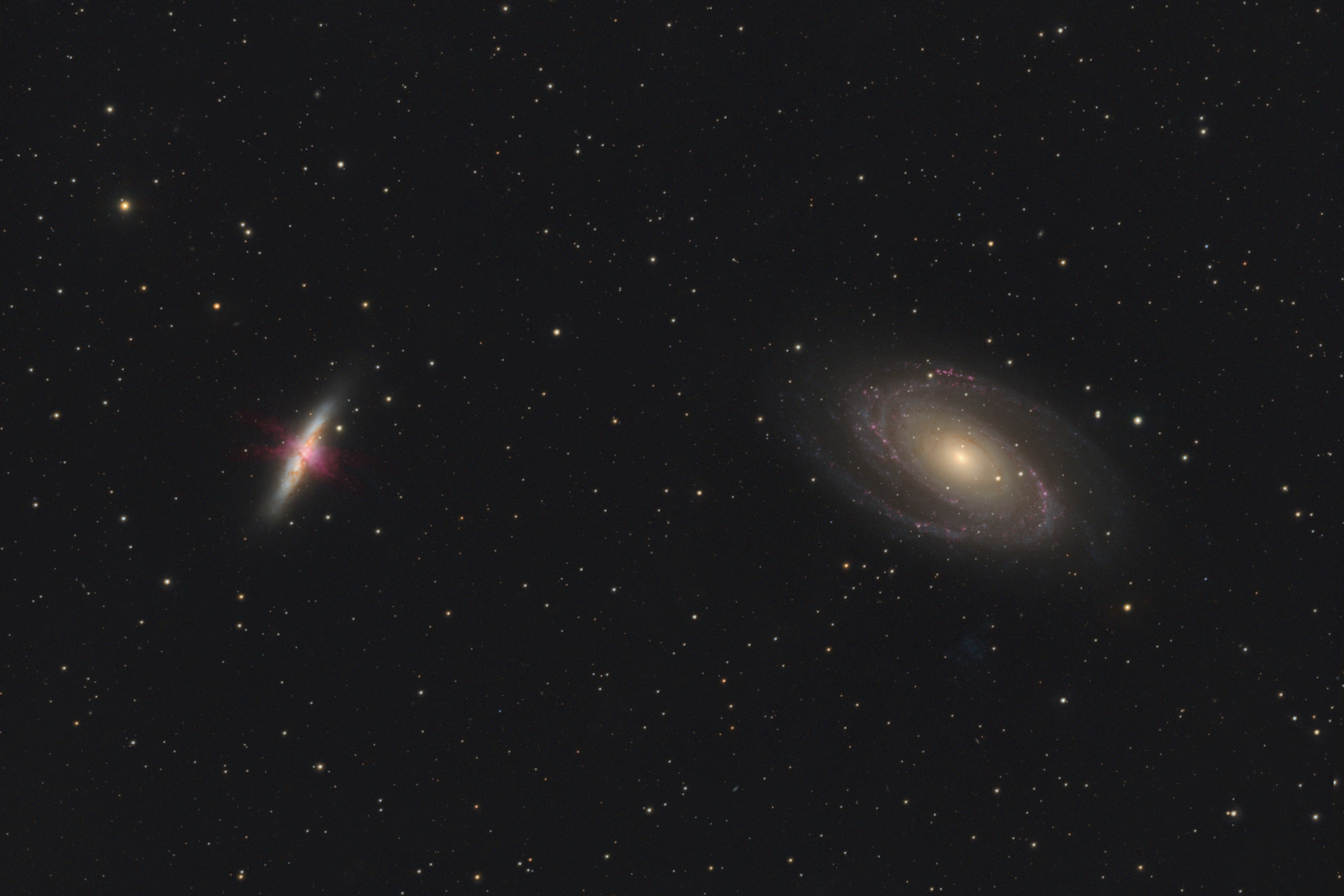 Messier 81 & Messier 82 - Bode & Cigar Galaxies